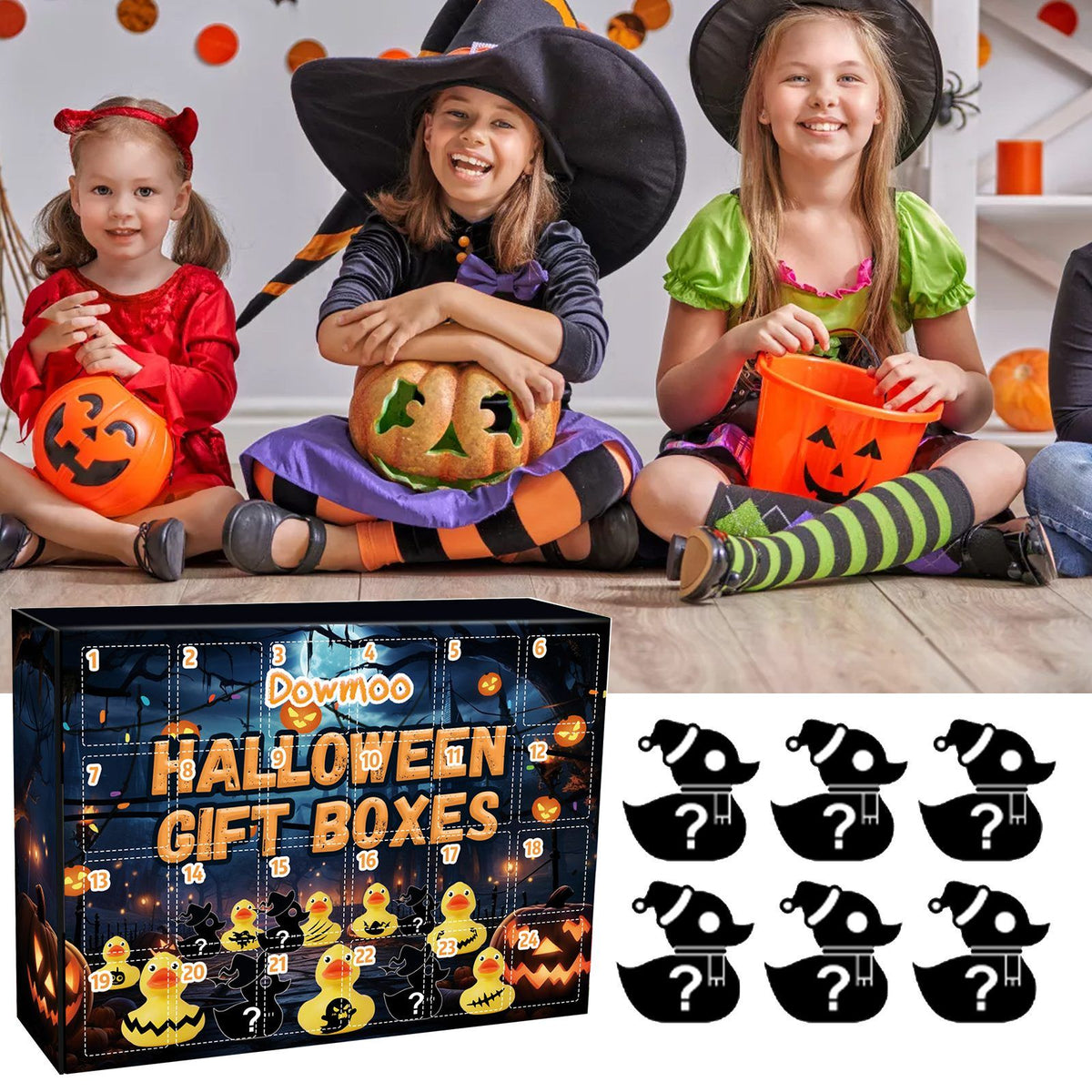 Dowmoo Halloween Duck Blind Box Set, 24 Pieces
