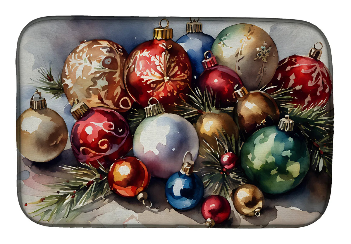 Christmas Ornaments Dish Drying Mat Absorbent Dish Drying Mat Pad