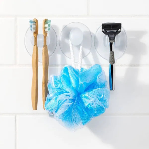 3pc Suction Bath Set: Microfiber, Machine Washable, Non-slip Backing