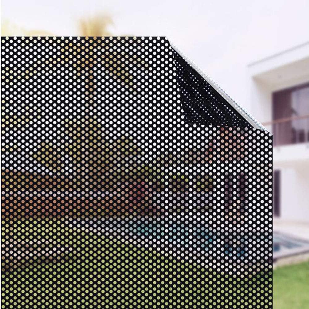 Black One Way Vision Print Media Vinyl Window Film For Car Side Rear