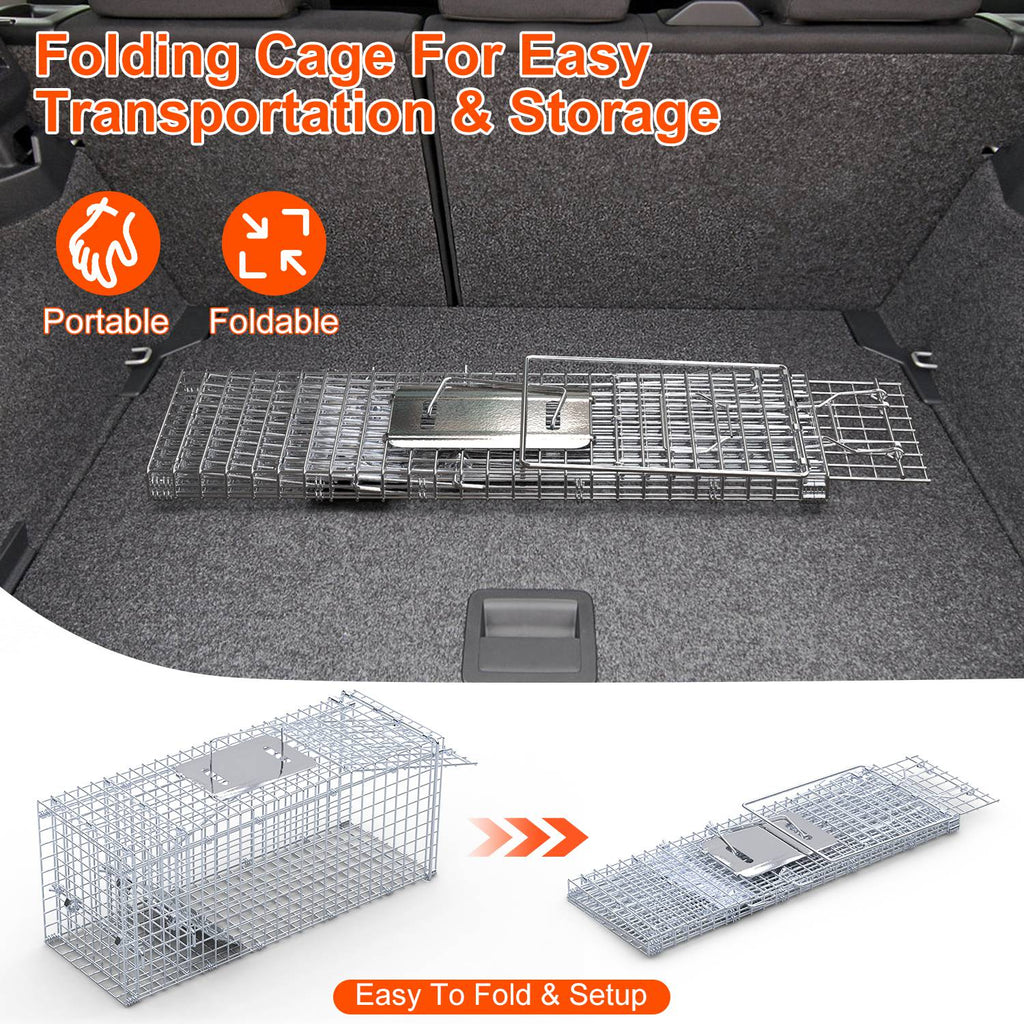 1Pc 25.59Inch Live Humane Animal Trap For Spring Summer Cage Heavy Duty