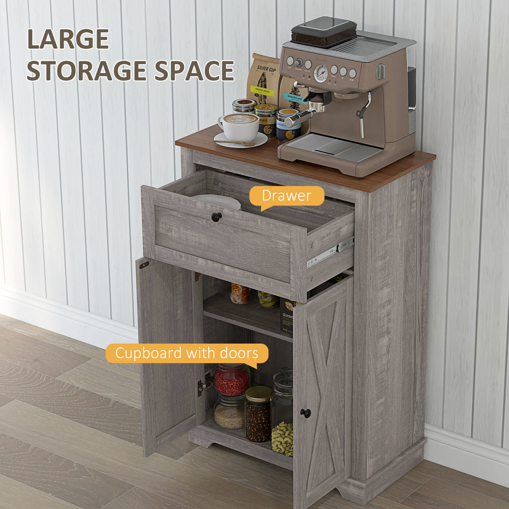 Farmhouse Sideboard Storage Cabinet With Doors And Drawer For Kitchen