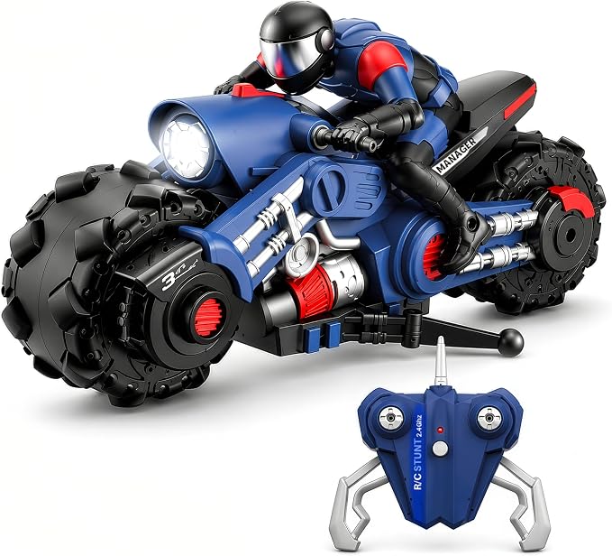 Scale RC Stunt Drift Motorcycle With 2.4GHz Remote Control, Spinning