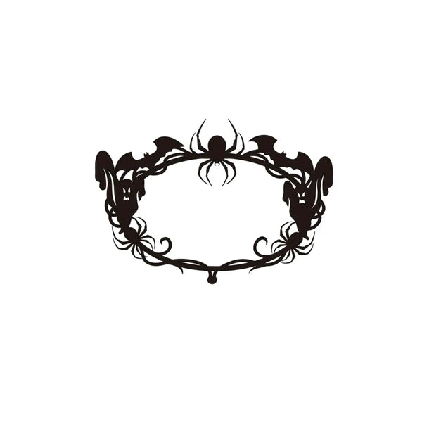 Gothic Bat Spiderweb Ghost Wall Hanging Halloween Decor For Indoor