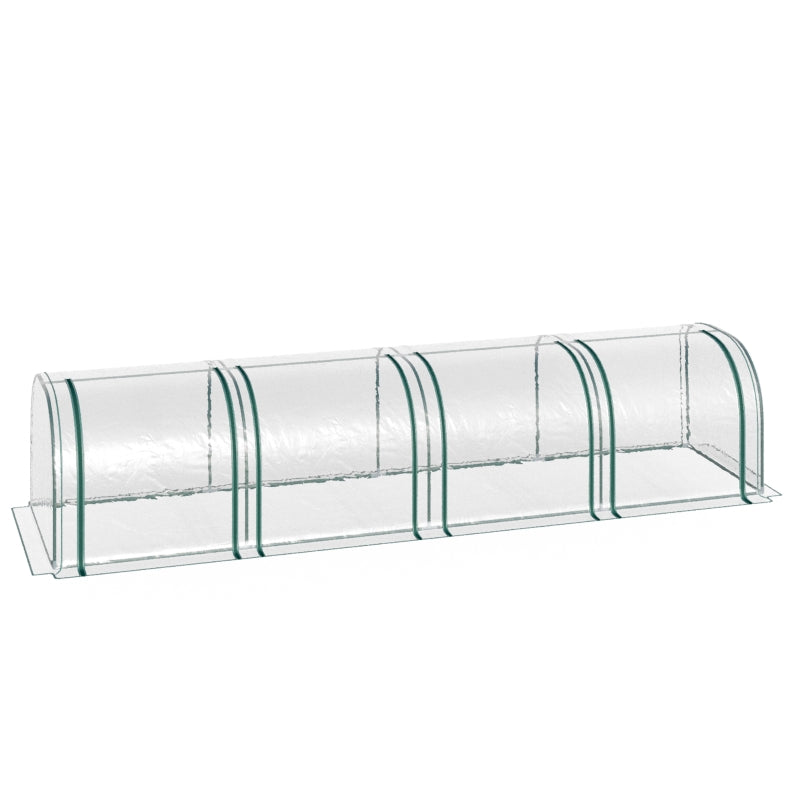 Portable Tunneled Greenhouse With 4 Zippered Doors, Water UV Fighting