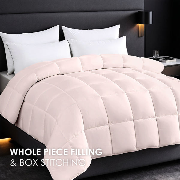 2-Pack Pink Oversized Duvet Inserts. Crafted From Comfortable