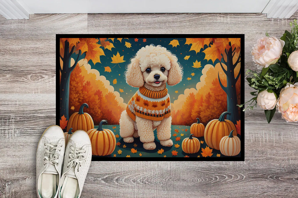 Poodle Fall Doormat Front Door Mat Indoor Outdoor Rugs For Entryway