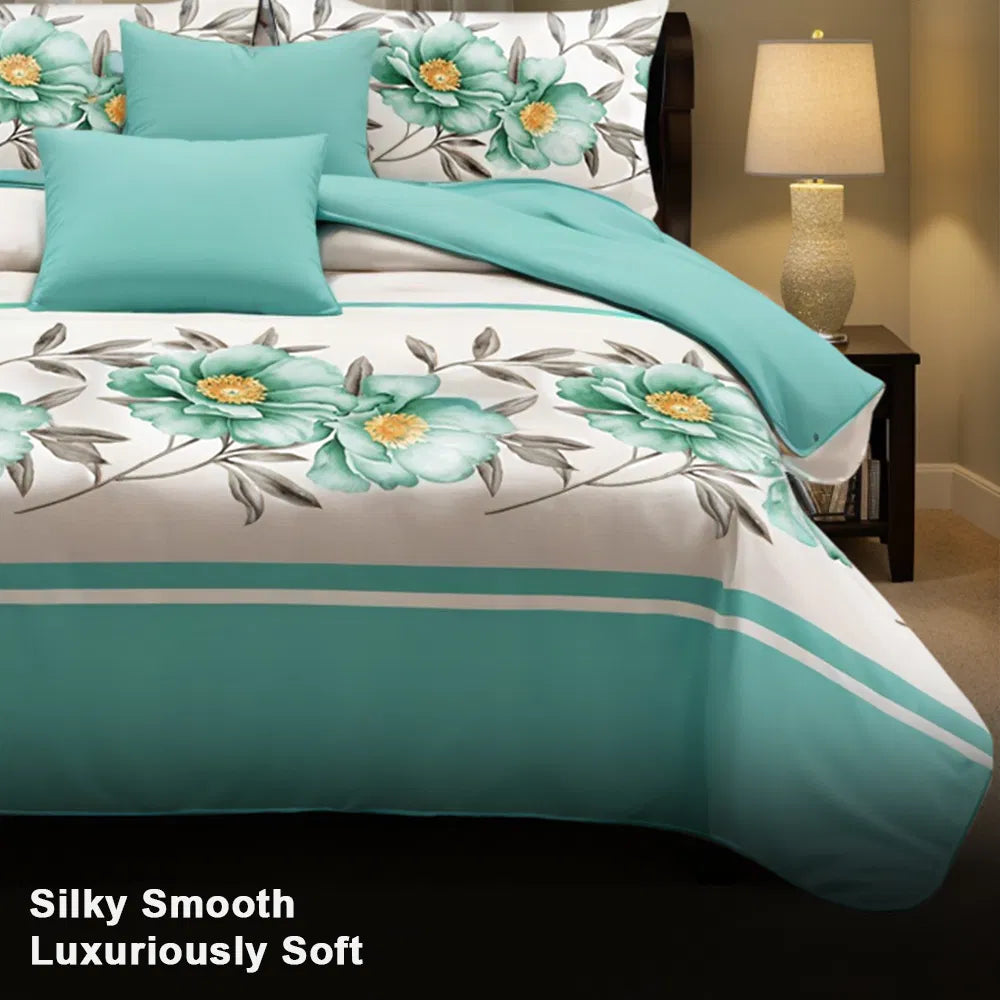 Quilted Bedspread & Curtain Set 9 Piece, Queen Size - Bedding Ensemble
