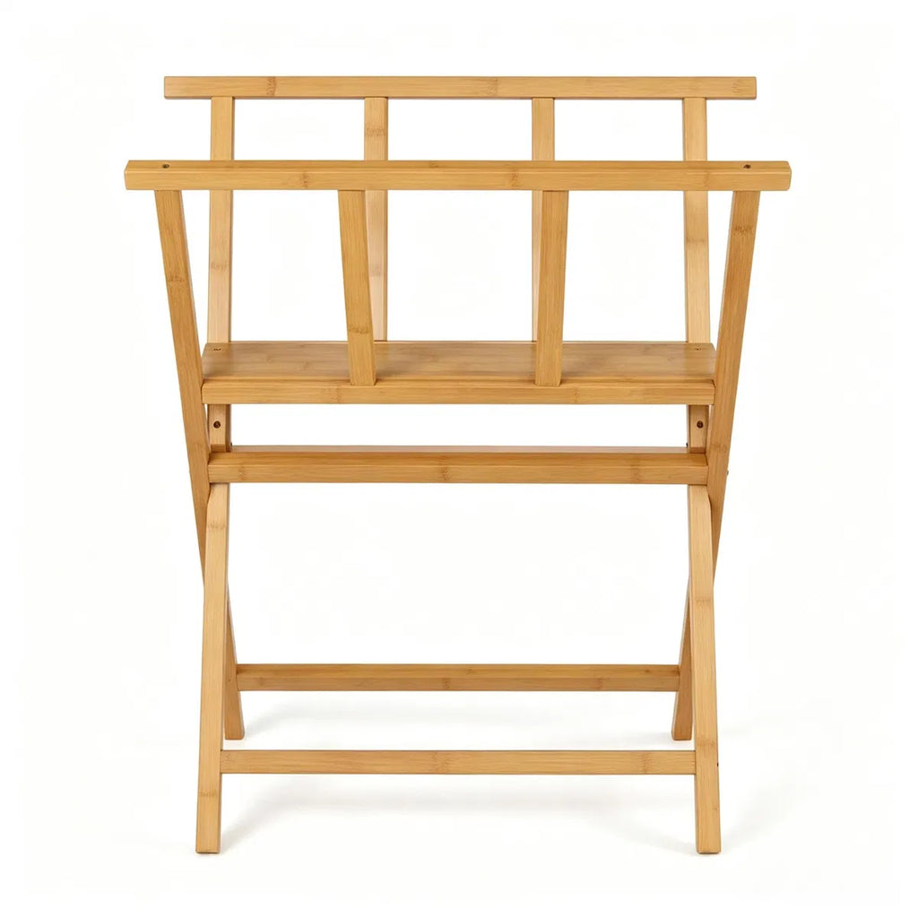 Natural Bamboo Art Storage Rack, Heavy-duty Canvas Print Display Stand