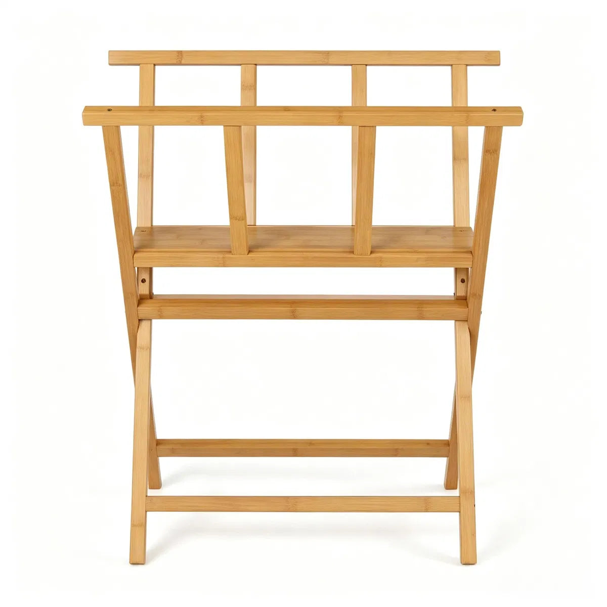 Natural Bamboo Art Storage Rack, Heavy-duty Canvas Print Display Stand