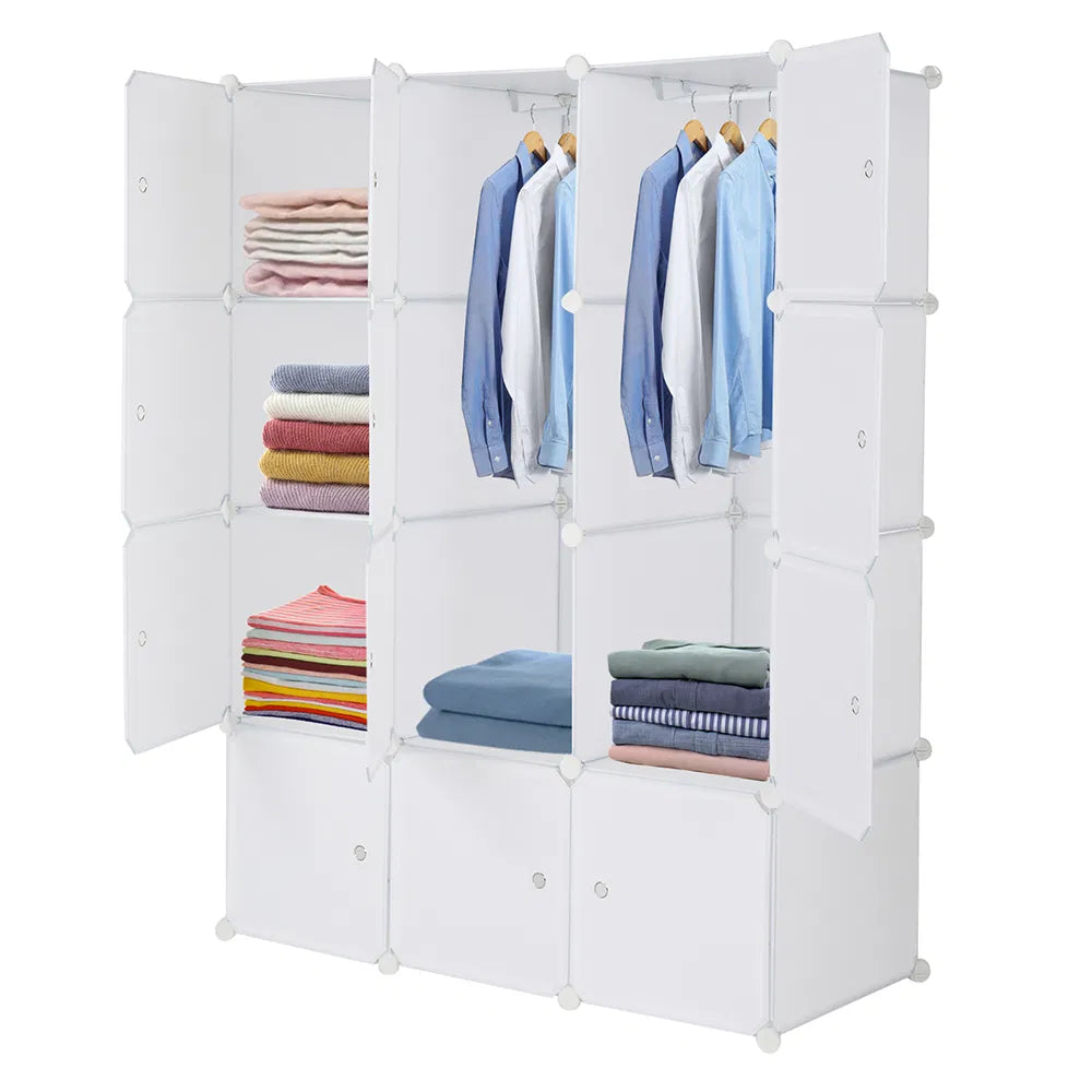 12 Cube Organizer Stackable Plastic Cube Storage Shelves Design