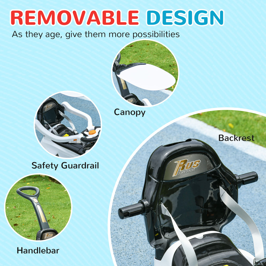 3 In 1 Push Car Sliding Car With Removable Handle, Music, Horn, Canopy