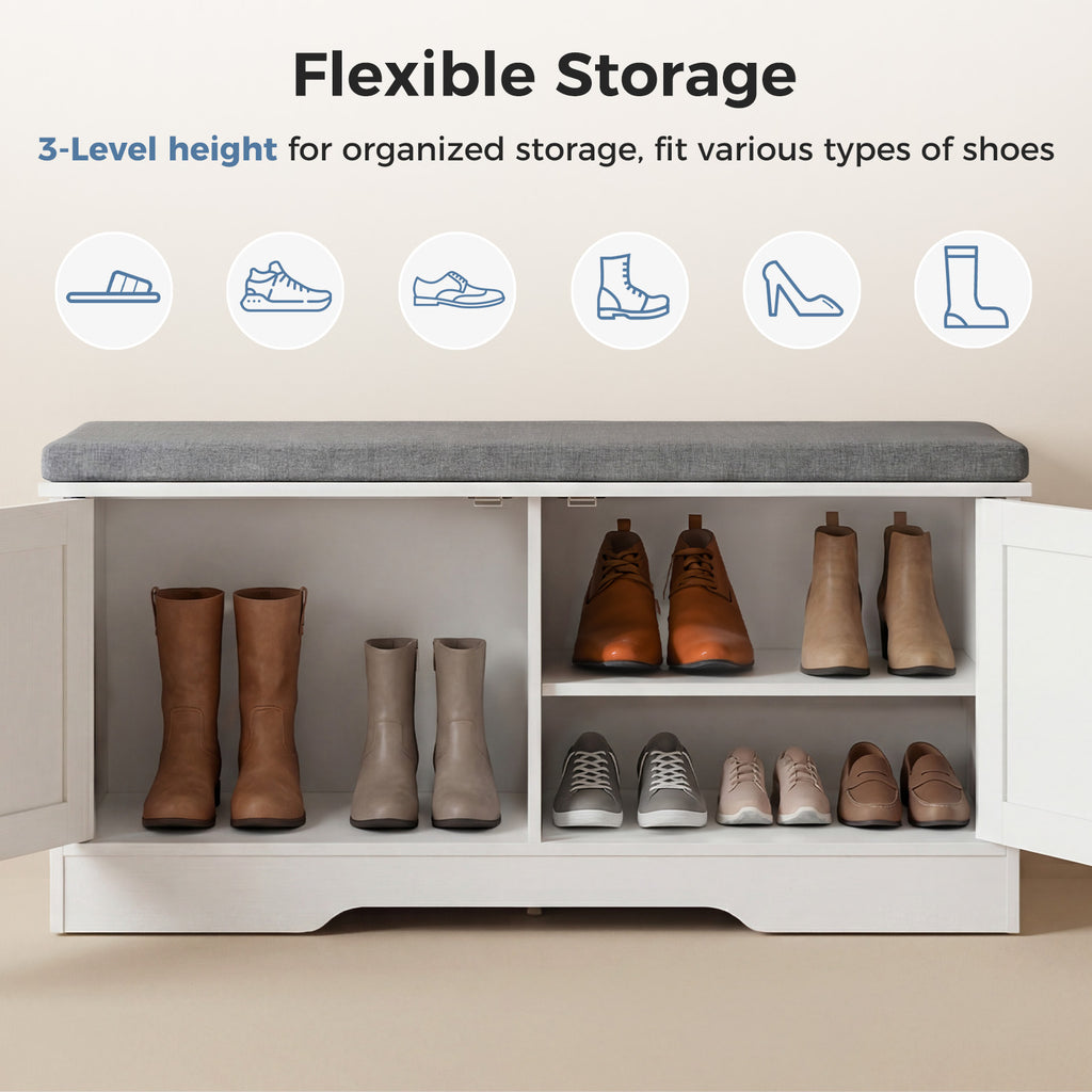 Wooden Shoe Storage Cabinet, For Living Room Storage