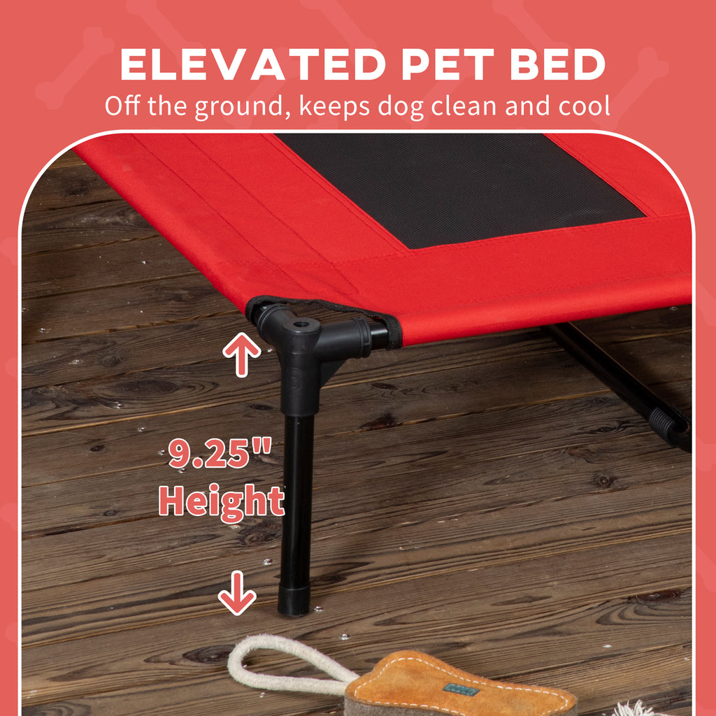48" X 36" Elevated Portable Dog Cot Cooling Pet Bed With UV Protection