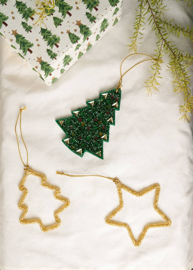 Expobazaar Multi Beaded STAR Hanging Ornament- Multi