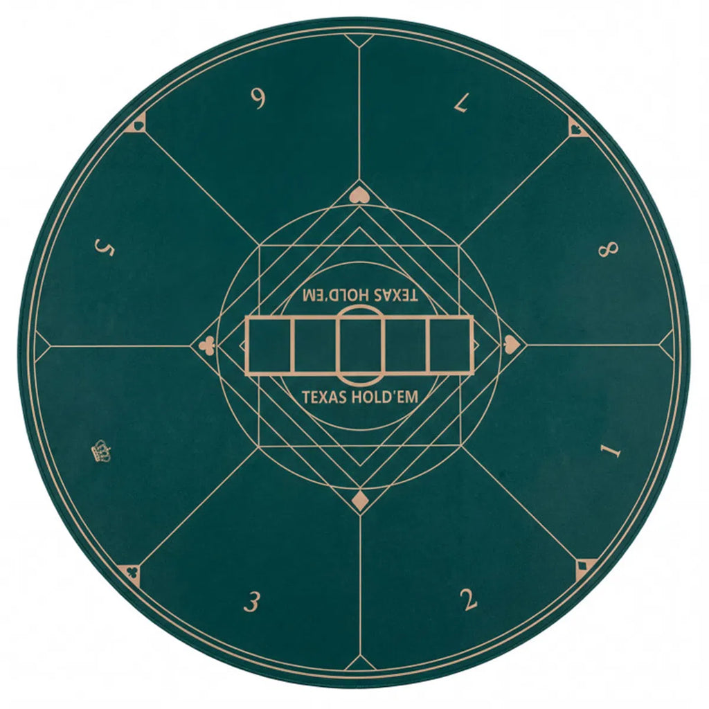 55" Round Foldable Poker Table Top Mat With Non-slip Rubber Base