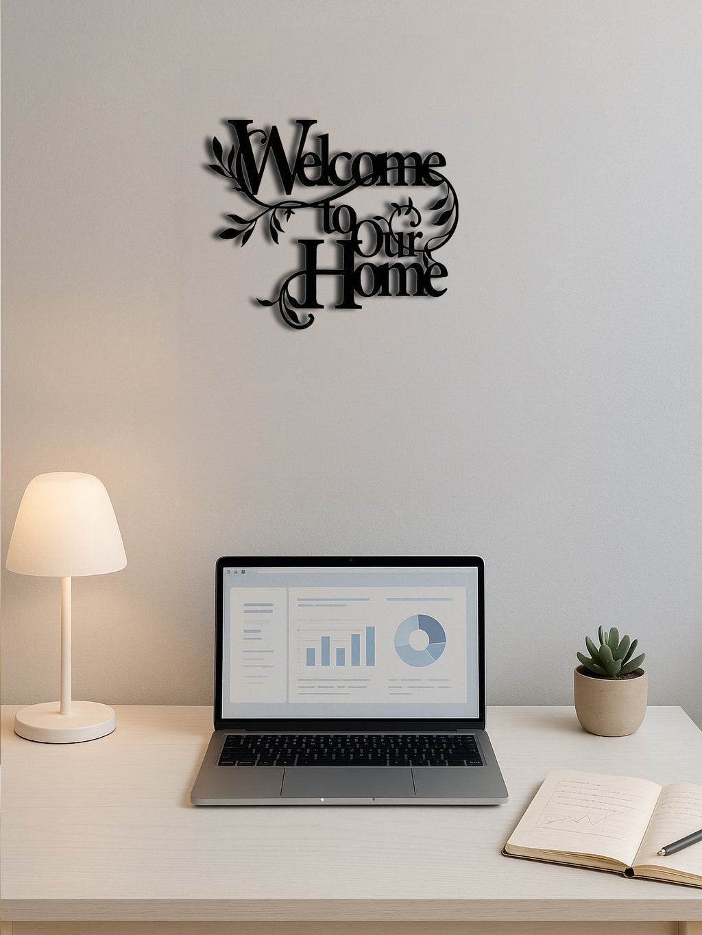 1PC Vintage Rustic Metal'welcome To Our Home'wall Sign,farmhouse Decor