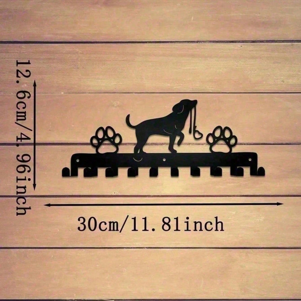 Rustic Entryway Organizer - Wall Mounted Key Holder & Leash Rack