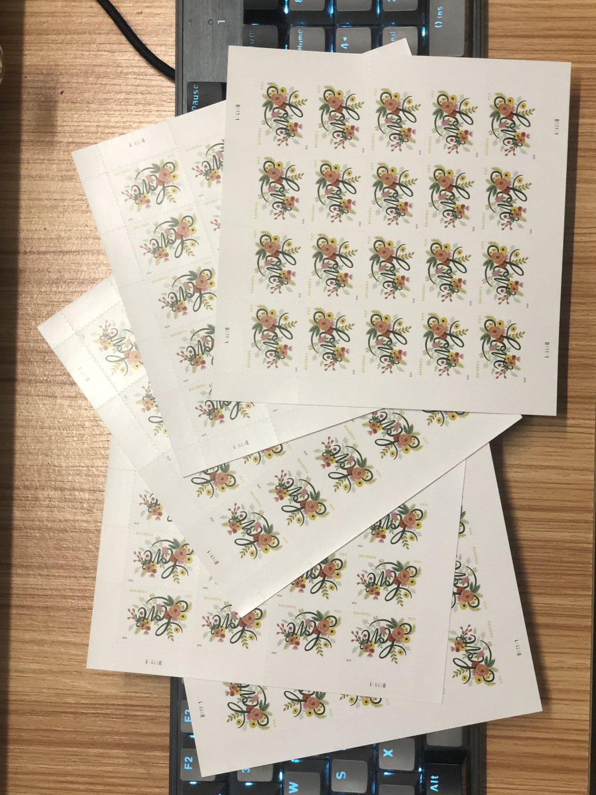 First-class Rate U.S. Stamps Love Flourishes Psc FREE Shipping