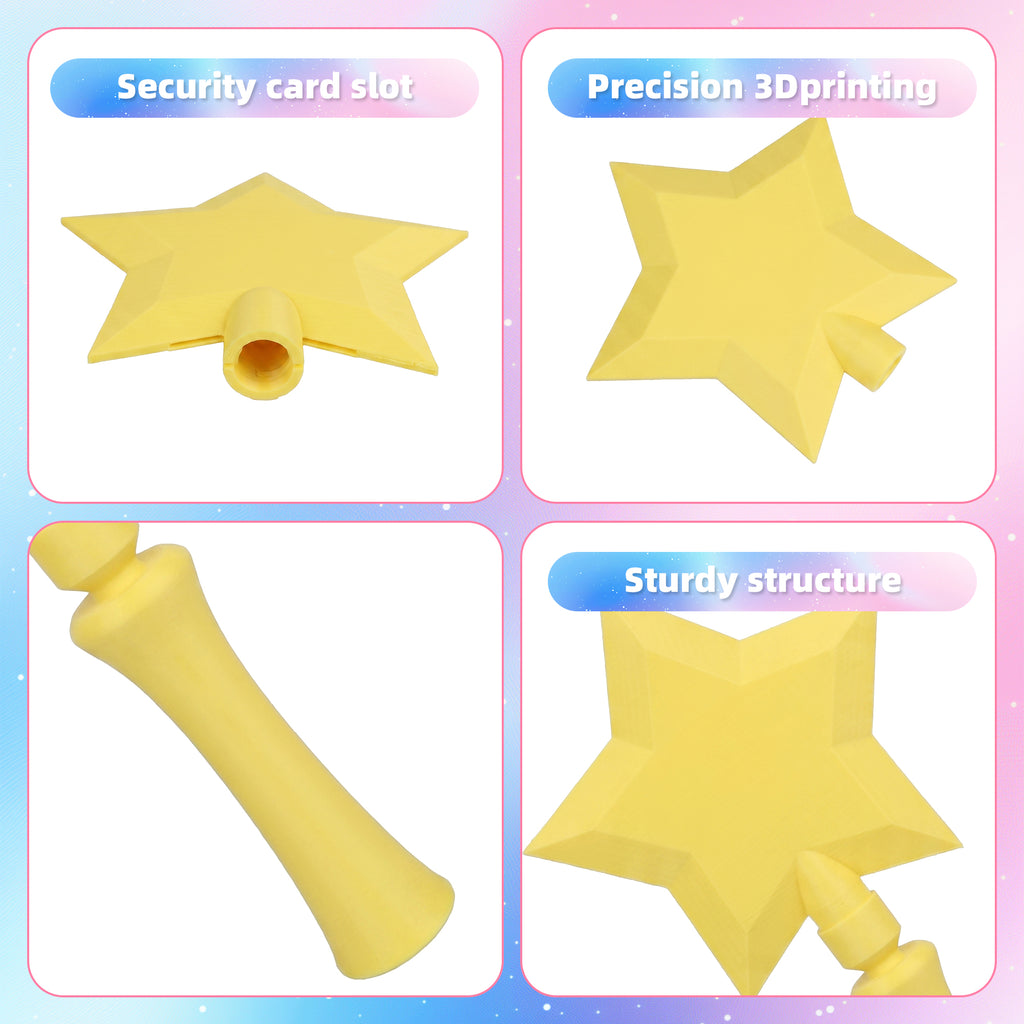 Star Wand Card Holder, 3D Printed Handheld Contactless Card Sleeve