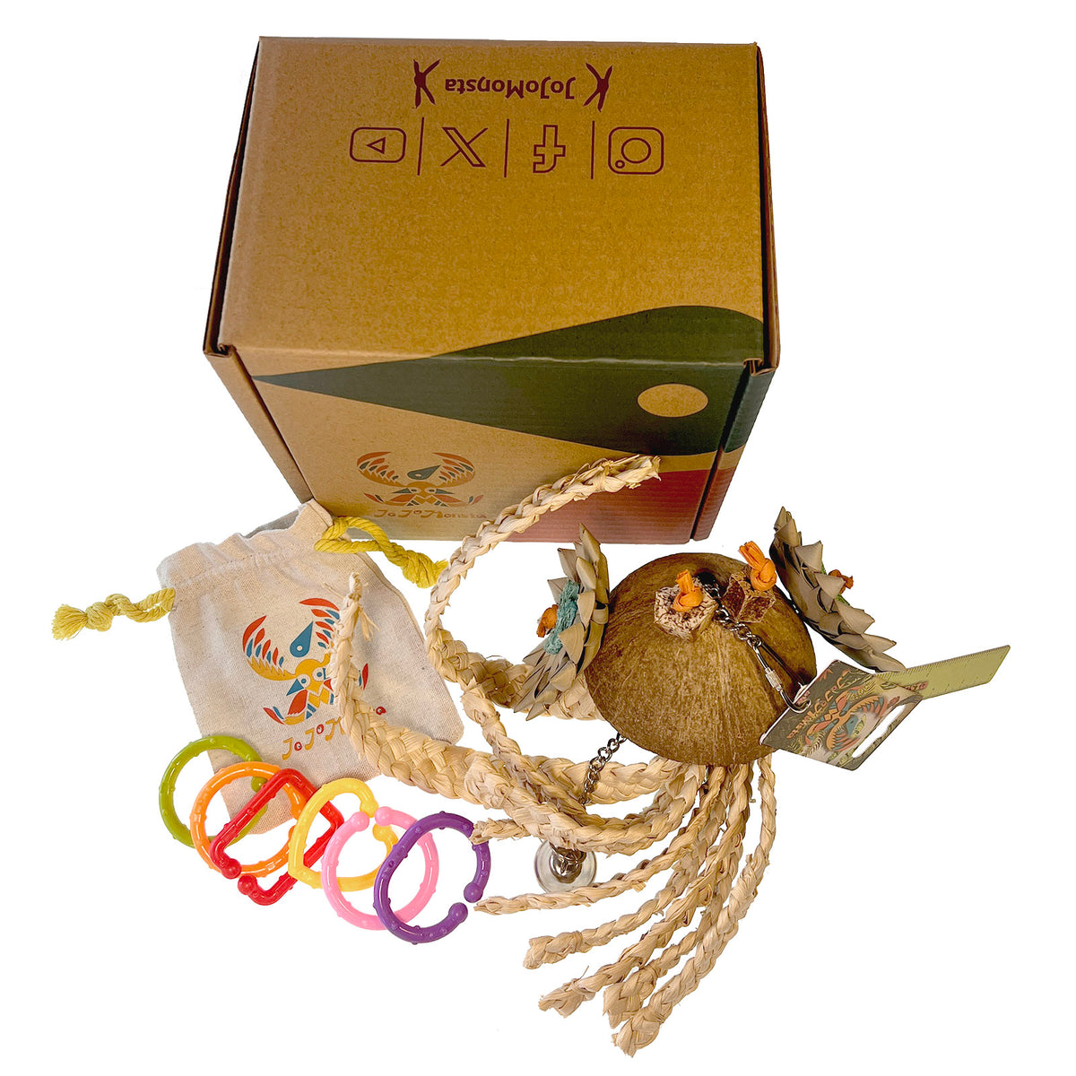 Parakeet Toys, Adventure Series - Jellyfish Sea Monster Shaped Handmade