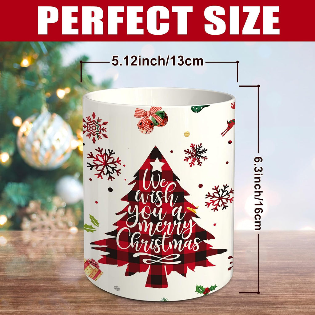 Christmas Kitchen Decor, Christmas Tree Ceramic Utensil Holder, Festive