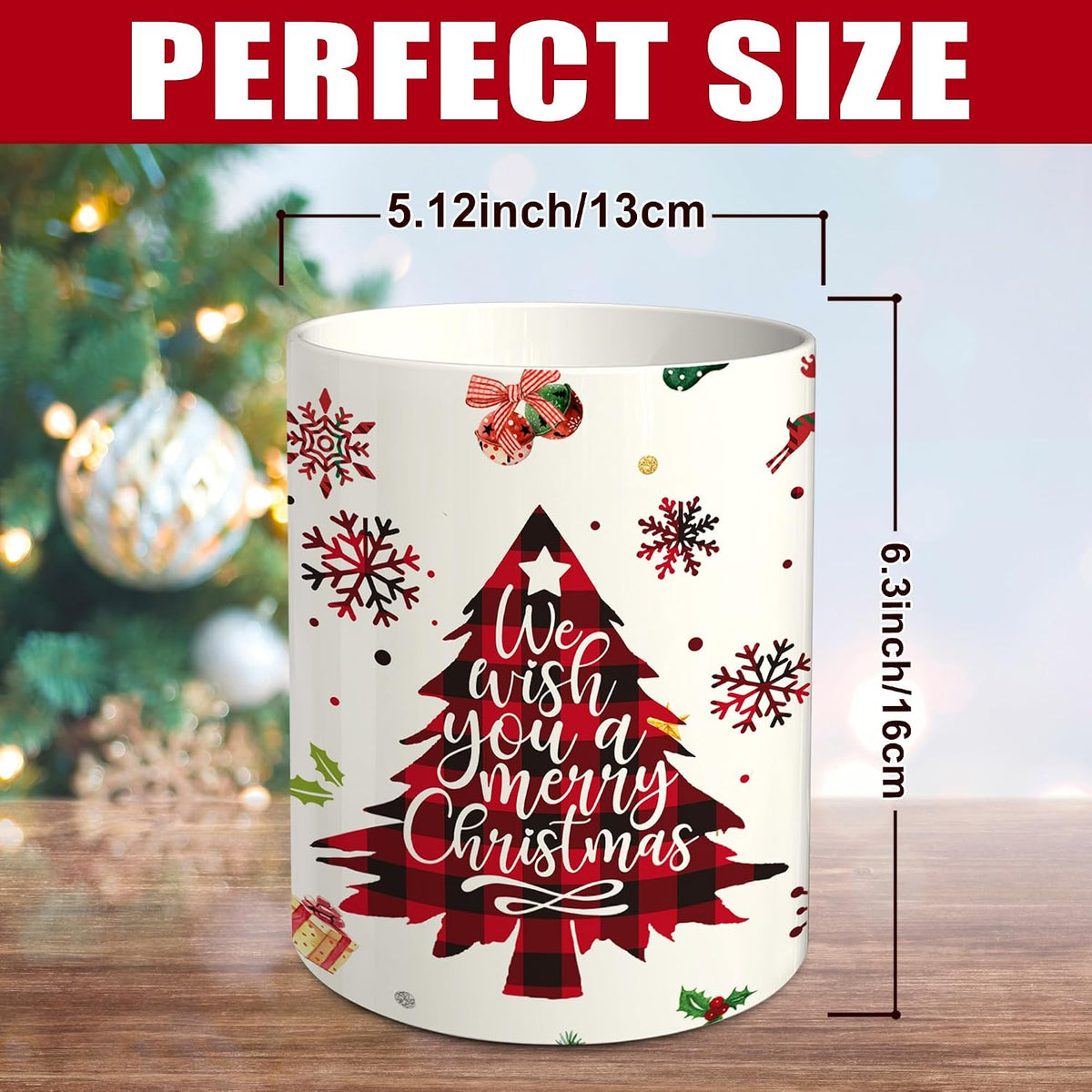 Christmas Kitchen Decor, Christmas Tree Ceramic Utensil Holder, Festive