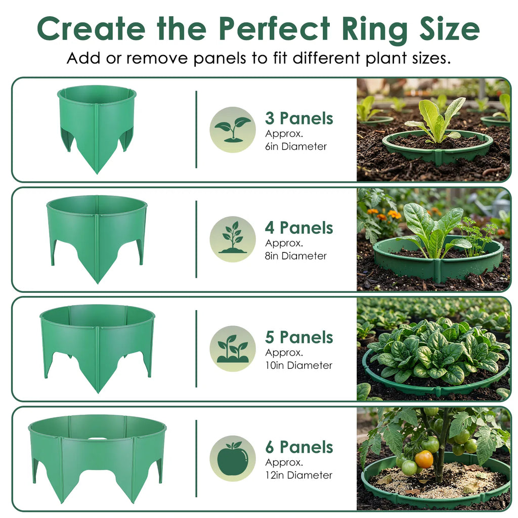 6Pcs/12Pcs 10in Planting Grow Rings Adjustable For Outdoor Plants