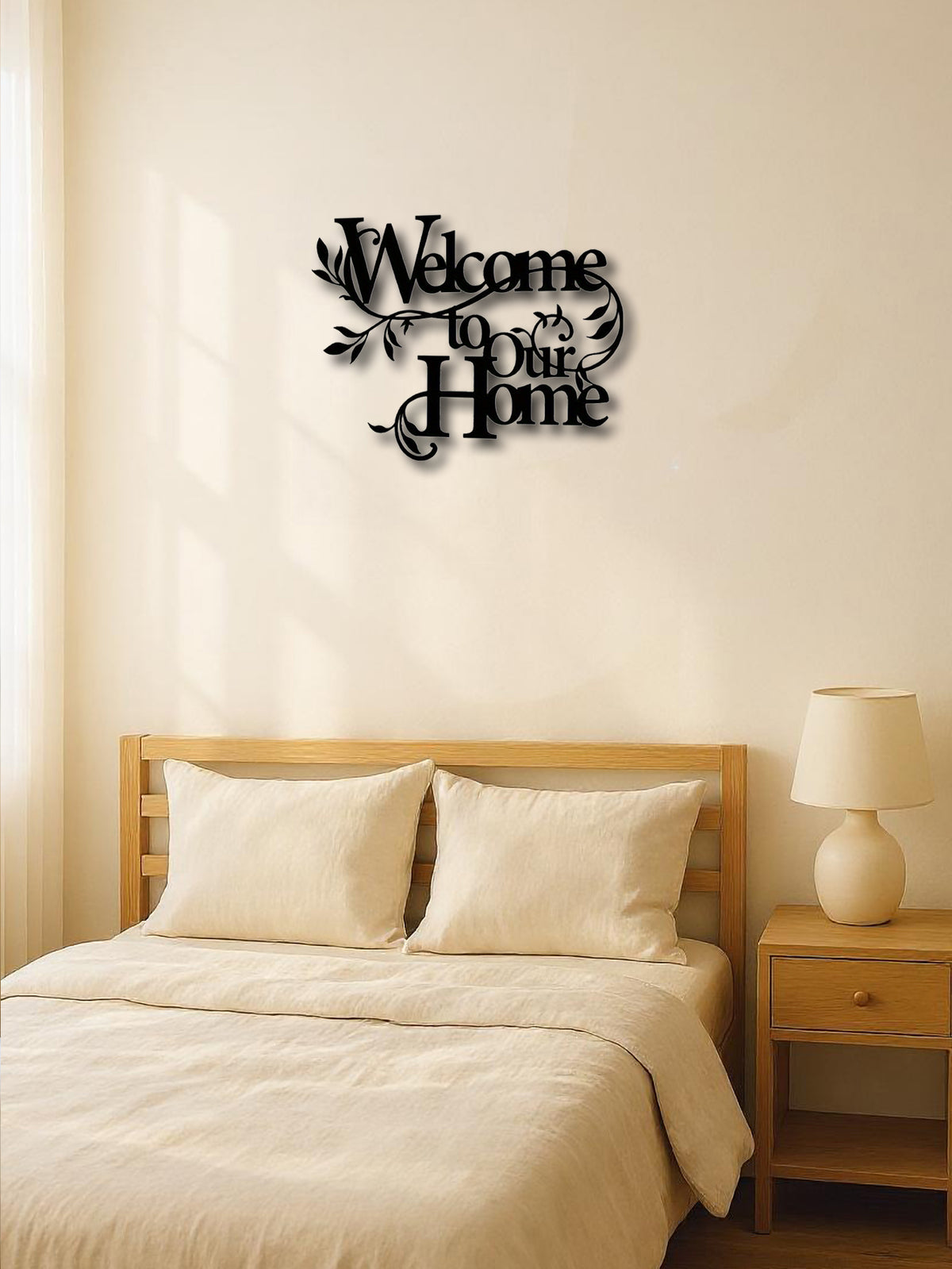 1PC Vintage Rustic Metal'welcome To Our Home'wall Sign,farmhouse Decor