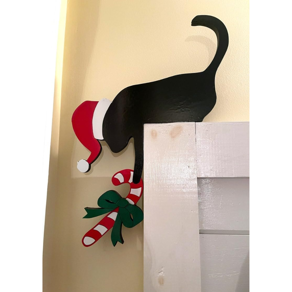Christmas Door Topper Holiday Home Decor Funny Snowman Santa Claus Top