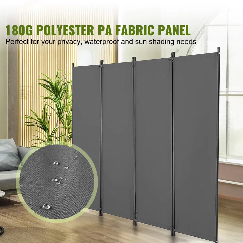 4-Panel Room Divider, Foldable Privacy Shields, Cloth Segregation