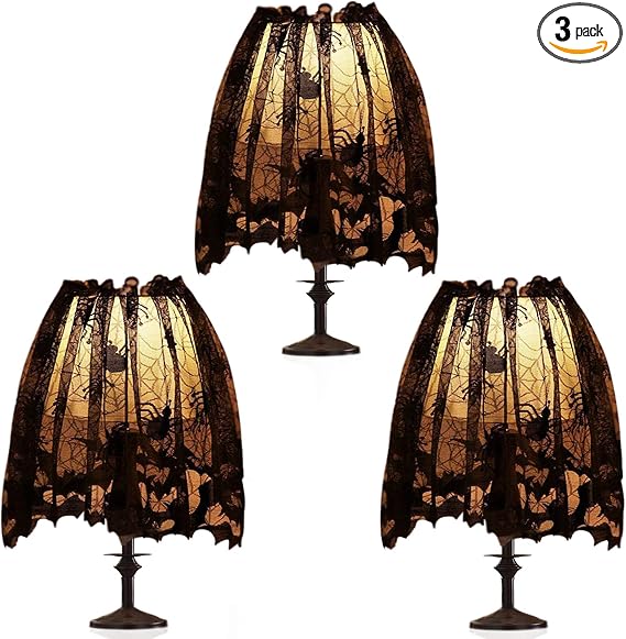 3 Pcs Halloween Lamp Shade Covers, Spooky Decorative Lamp Covers