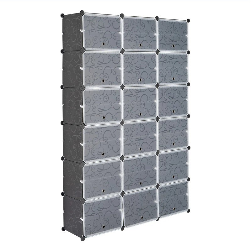 12 Layer Portable 72 Pairs Shoe Rack Storage Rack 36 Grid Tower Rack