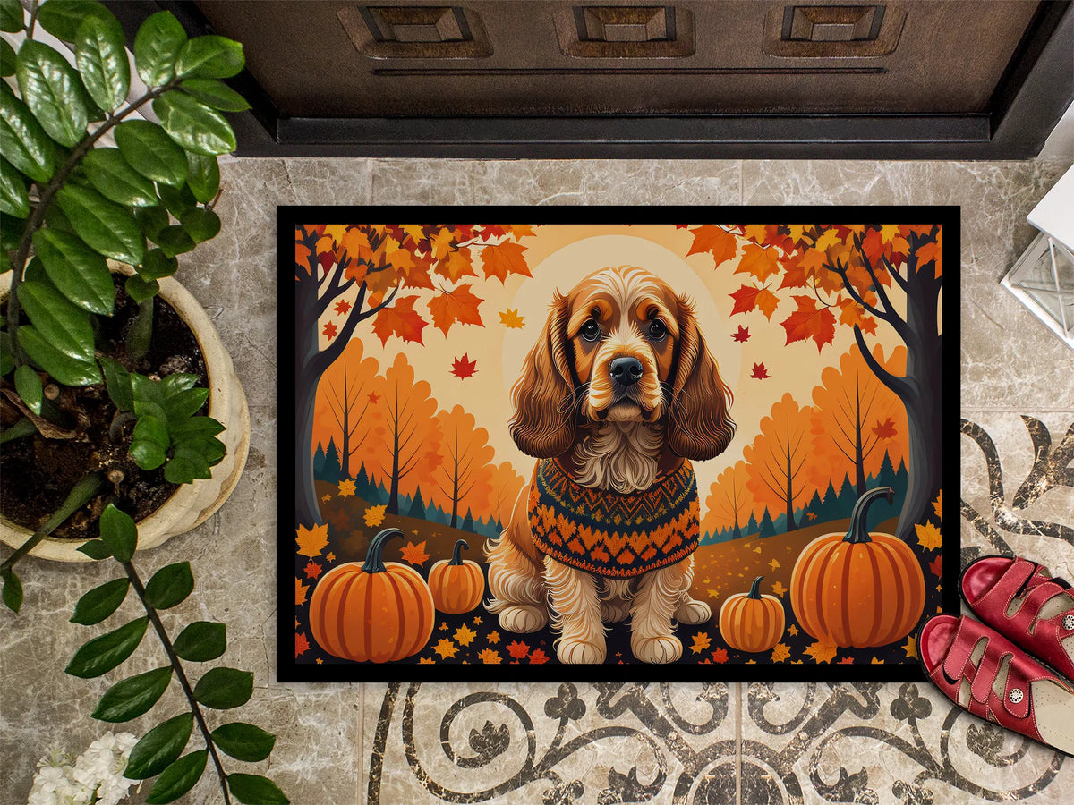 Cocker Spaniel Fall Doormat Front Door Mat Indoor Outdoor Rugs