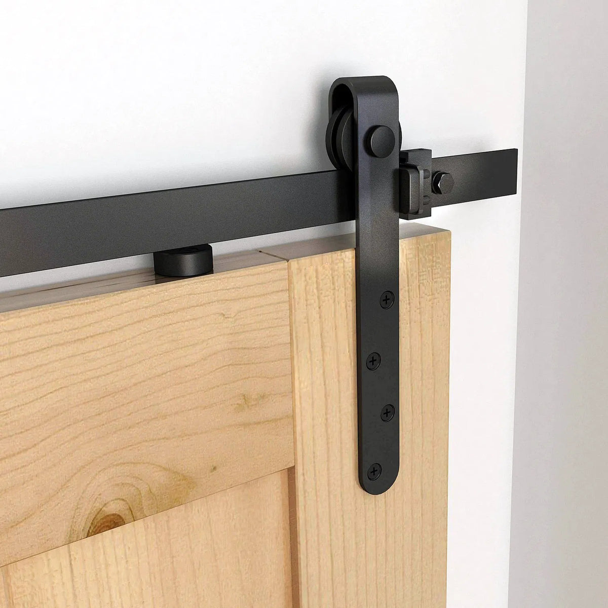 Vintage Sliding Elegance: 6FT Barn Door Hardware Kit For Single Door