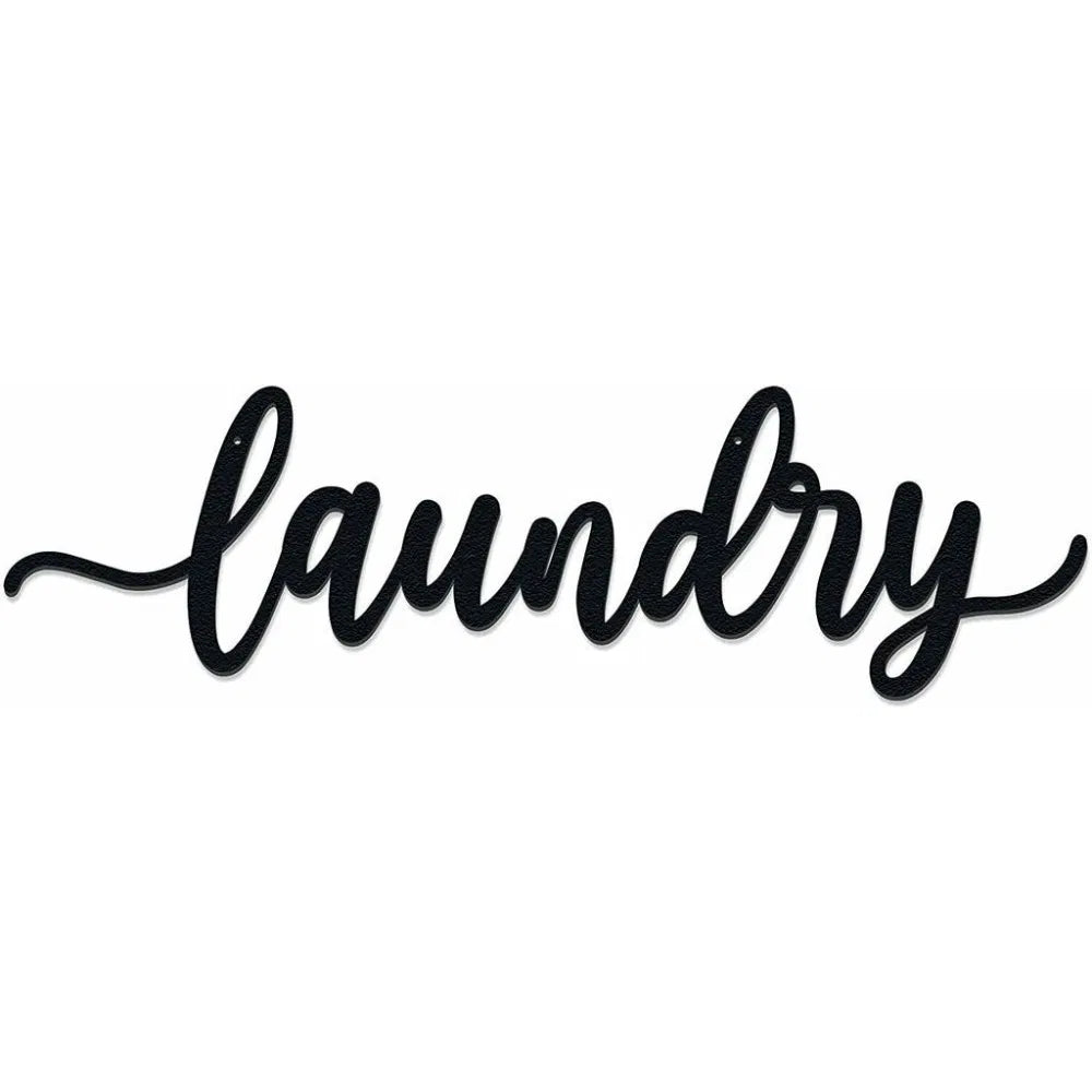 Metal Baked Paint Laundry Sign Wall Art Modern Laundry Room Decor