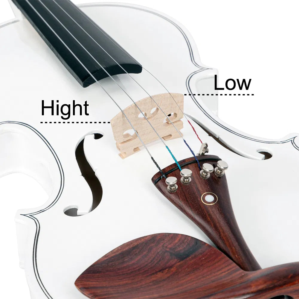 [do Not Sell On ] GV103 4/4 Spruce Panel Violin Matte White