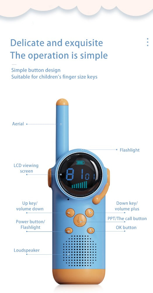 Blue And Pink Walkie-talkies - Two Packs