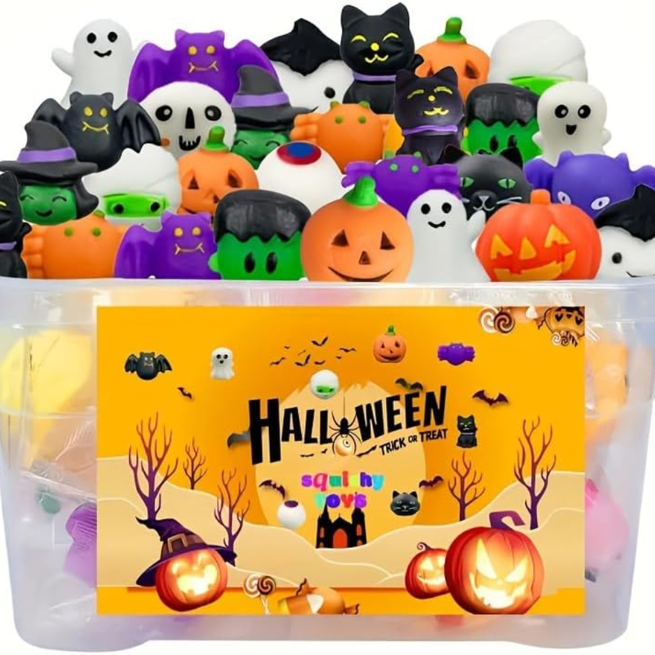 1 Pack - 36 Pcs Halloween Kawaii Mini Mochi Toys, Cute Squeeze Stress