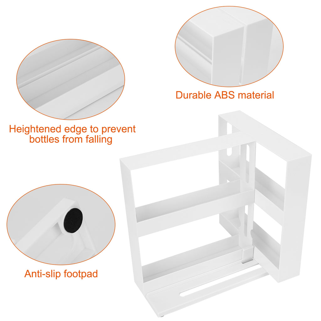 1Pc Swivel Cabinet Organizer Revolving Kitchen Rack Spice Organizer