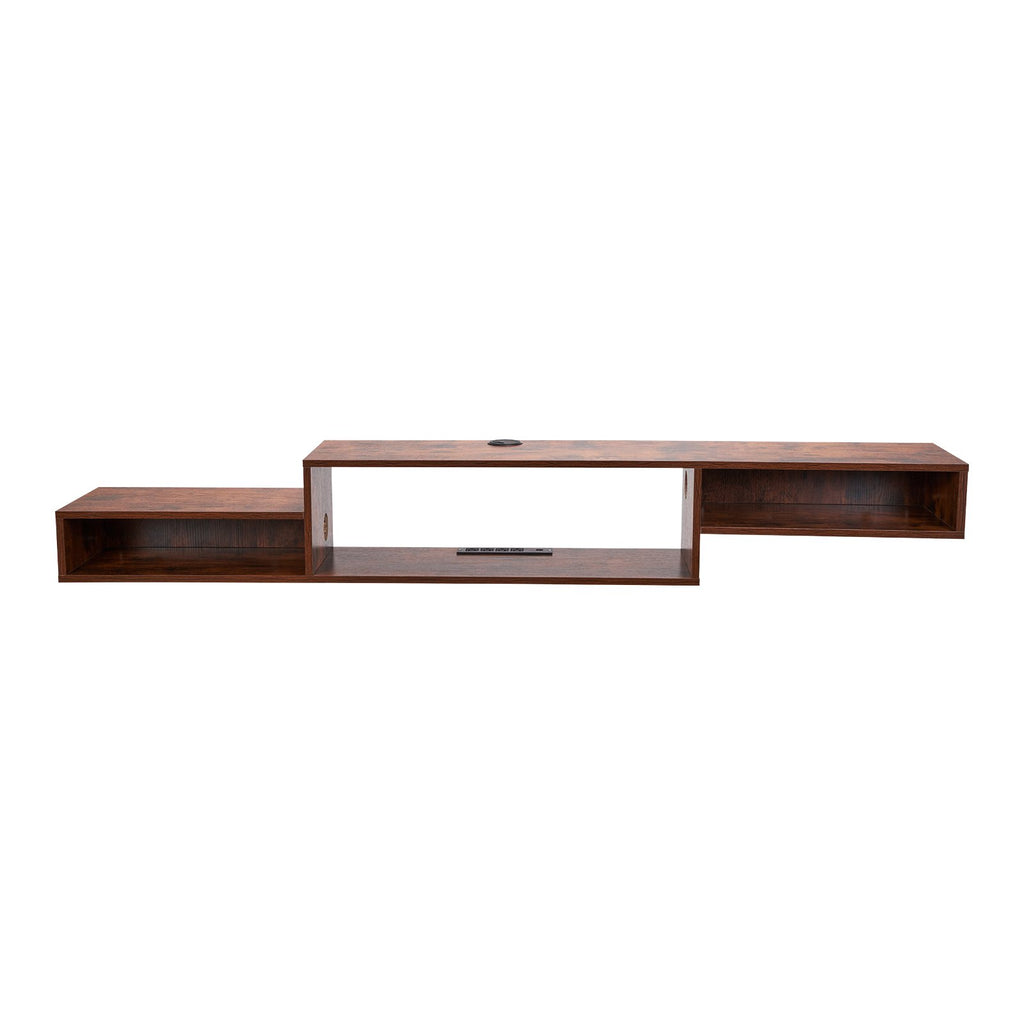 Floating TV Stand, 70" Wall Mount Entertainment Center With Power