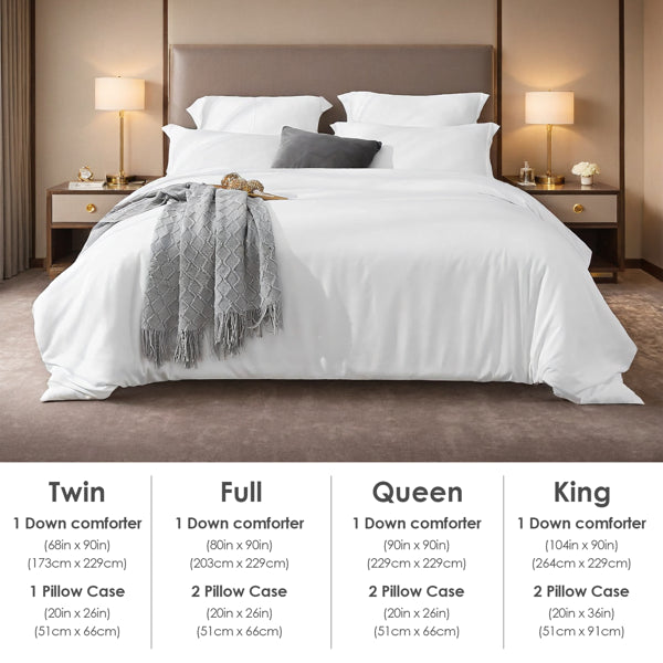 1-Pack White 3-Piece Bedding Set Solid Duvet Cover Set Includes One