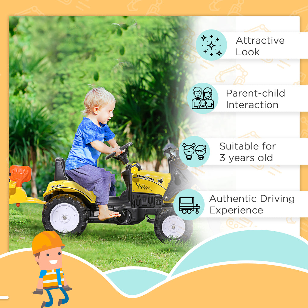 Ride-on Kids Bulldozer/excavator Toy With Real Working Dirt Bucket
