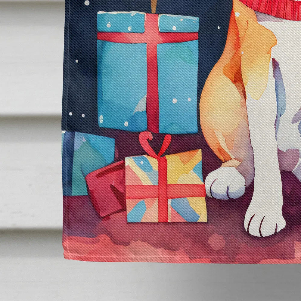 Beagle Christmas House Flag Large Porch Sleeve Pole Decorative Outside
