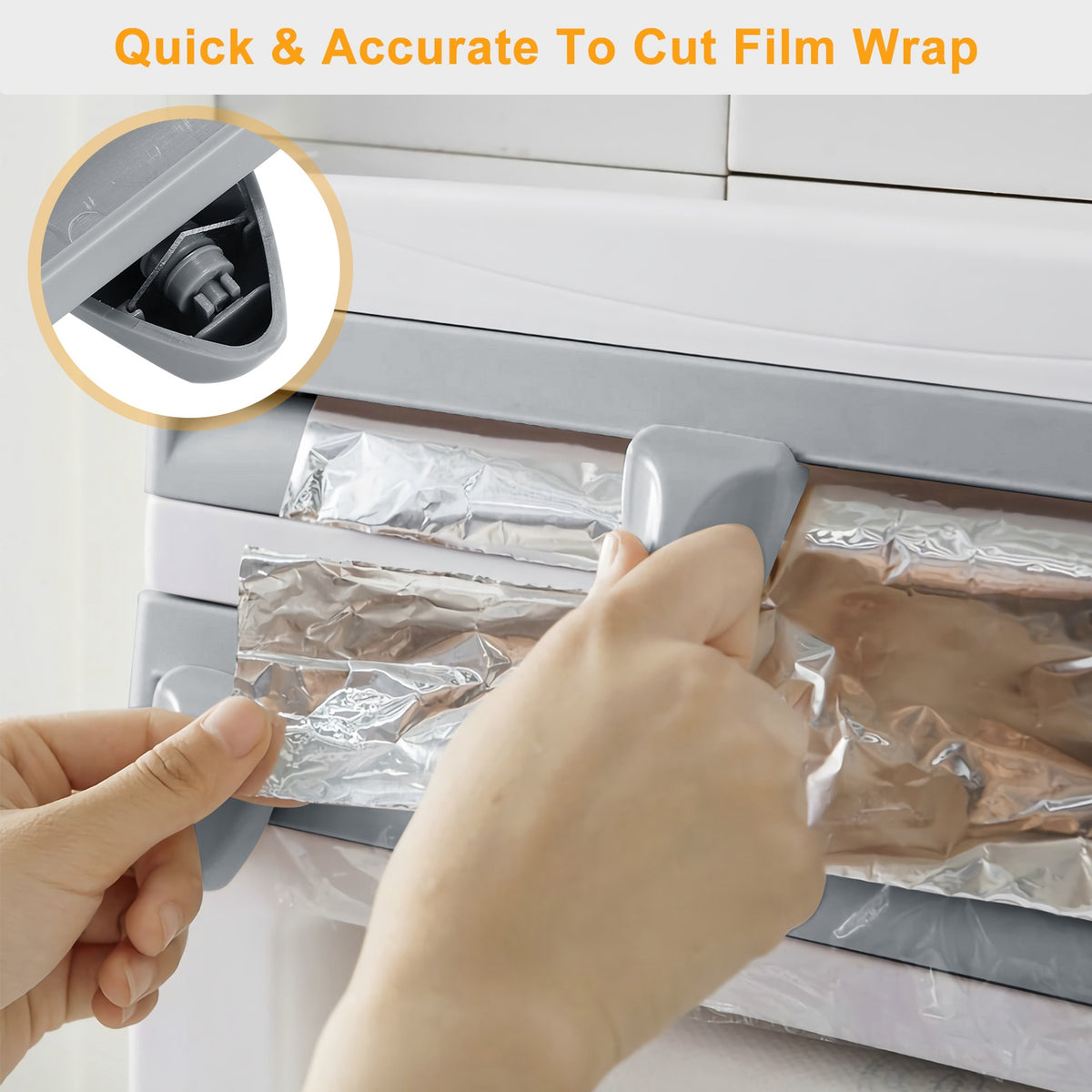 1Pc Kitchen Roll Dispenser Paper Roll Holder Plastic Wrap Film Foil