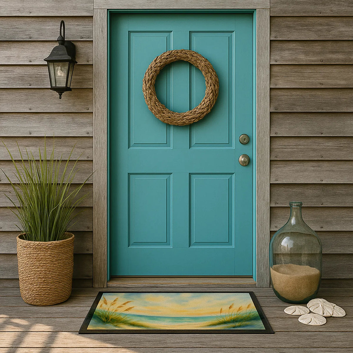 Beach Quiet Morning On The Dunes Doormat Front Door Mat Indoor Outdoor