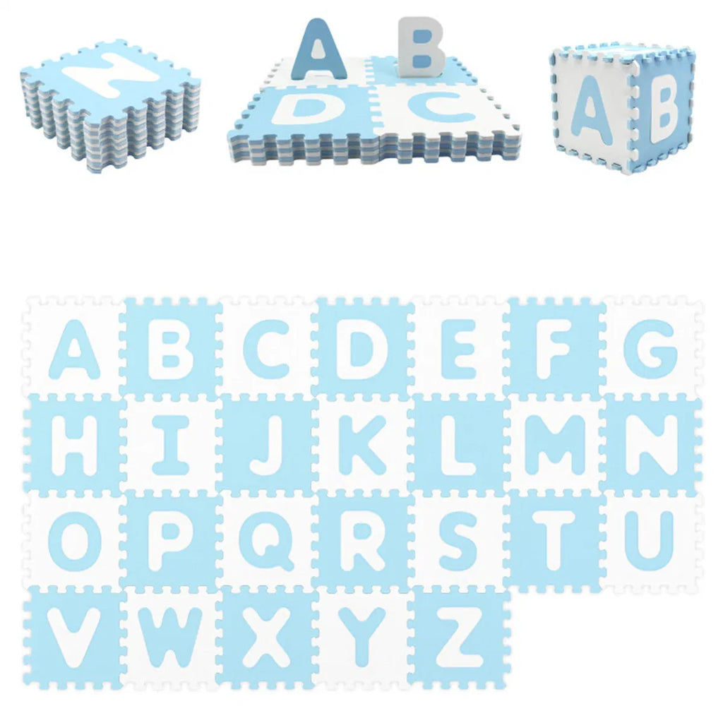 26PCS ABC Alphabet EVA Foam Play Mat, 31.75×31.75×1.02cm Bpa-free