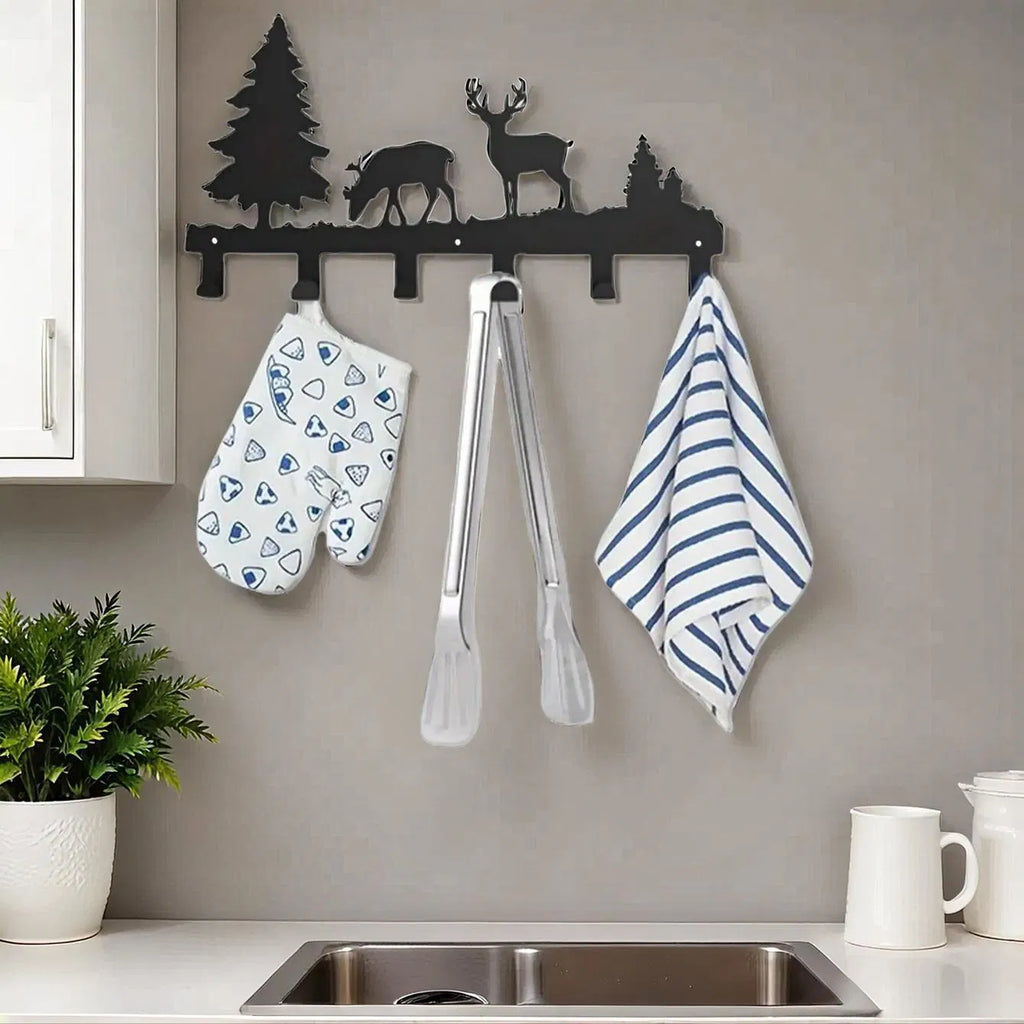 Matte Black Wall Hooks Heavy Duty Adhesive Mount For Entryway Bathroom