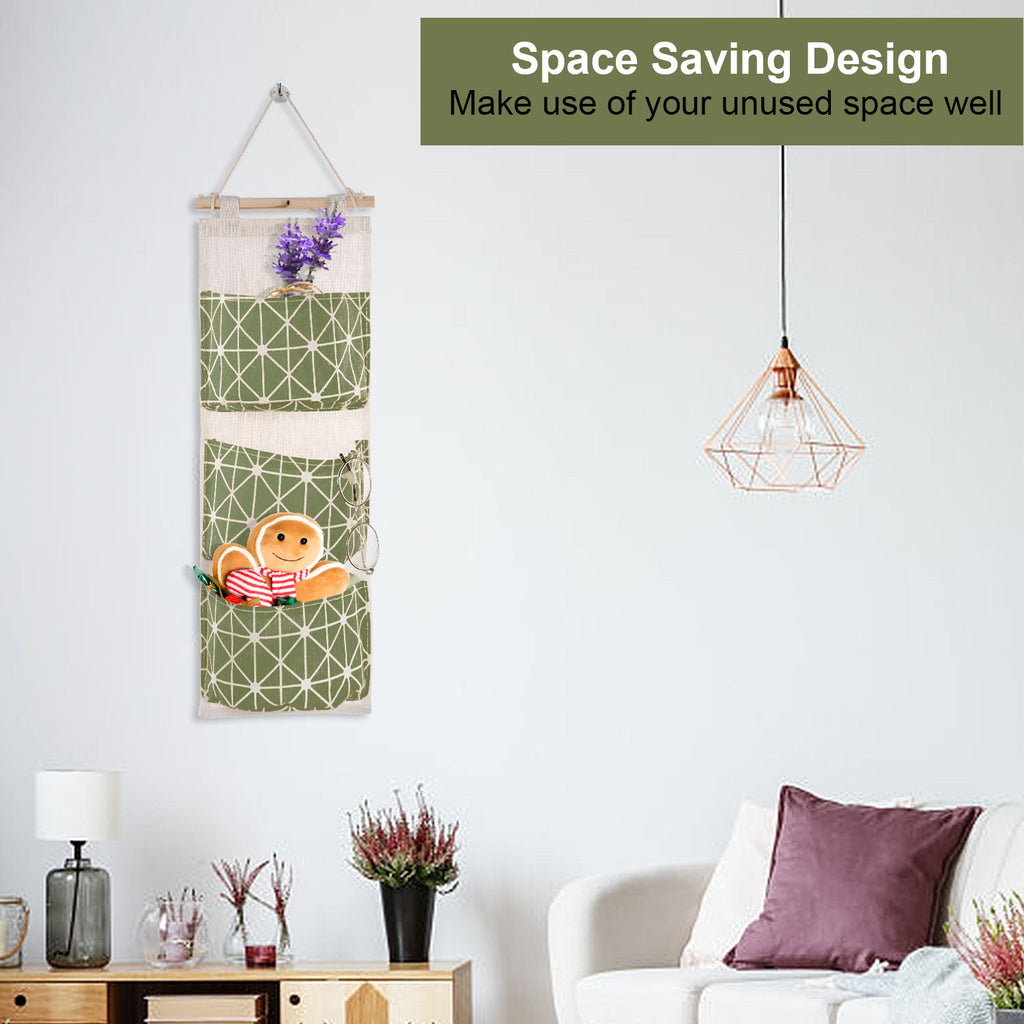 1Pc Wall Mounted Storage Bag Door Closet Hanging Storage Bag Organizer