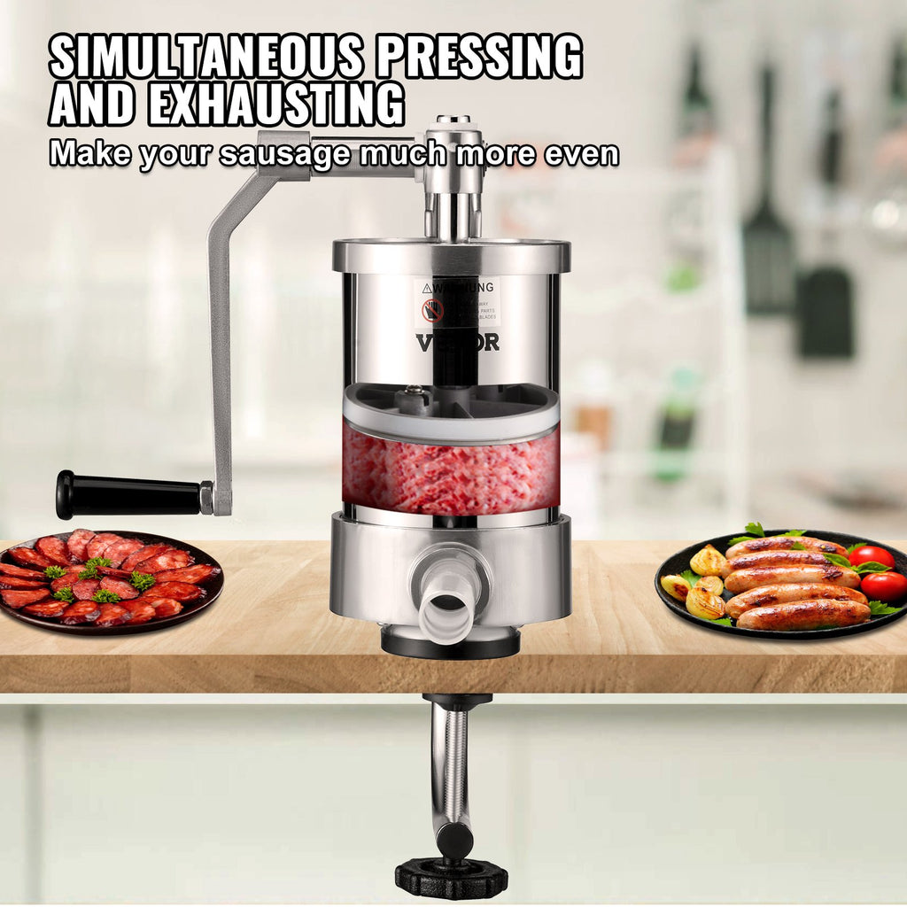 Sausage Stuffer 2.5LBS/1.5L Capacity Homemade Sausage Maker Stainless